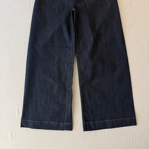 Maeve Ettie High-Rise Crop Wide-Leg Jeans Women 29T Dark Wash Indigo NWOT - Image 5