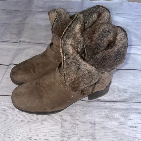 Sonoma Faux Fur Women's Tan Ankle Boots - Image 3