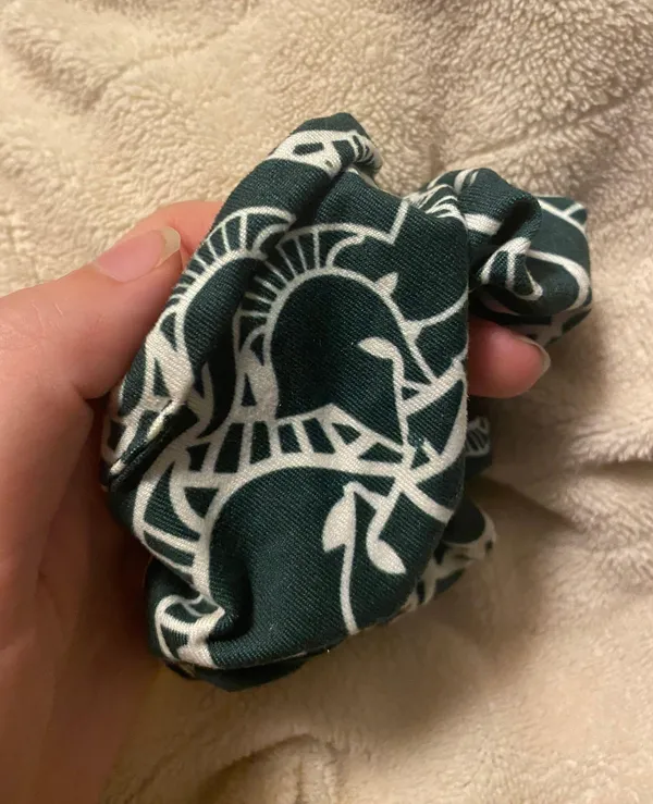 Michigan State MSU Scrunchie Green - Image 2