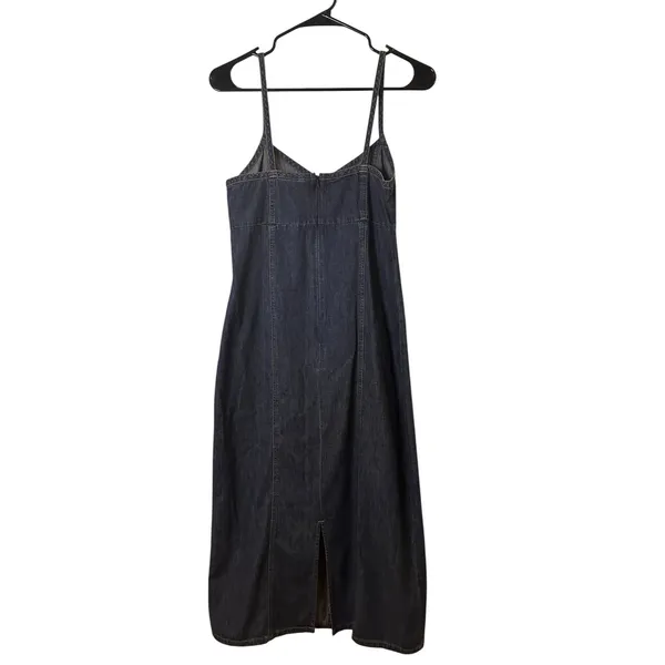 Old Navy Dark Blue Sleeveless Soft Denim Maxi Dress Women Sz 4 - Image 2