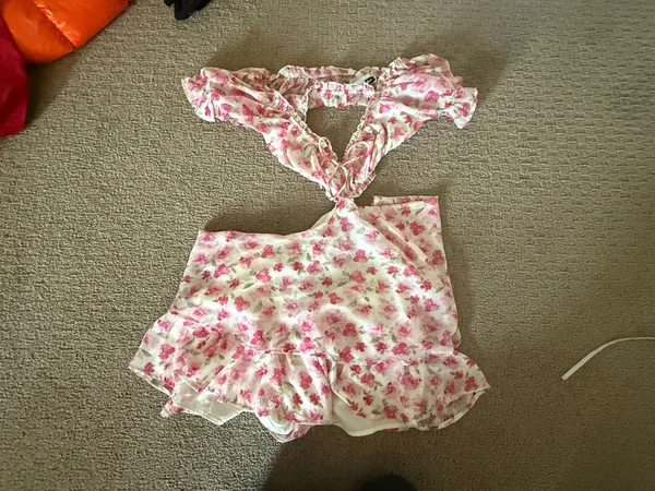 Boutique Pink babydoll dress with cutouts - Image 3