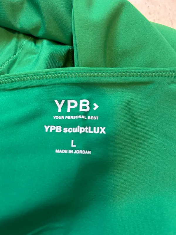YPB Workout Crop Top Green Size L - Image 3