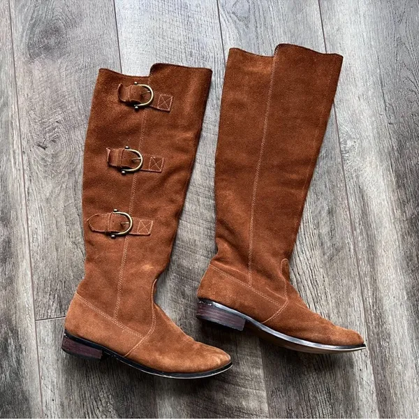 Restricted Leather Riding Boots Brown Size 8 Tall Boot - Image 4