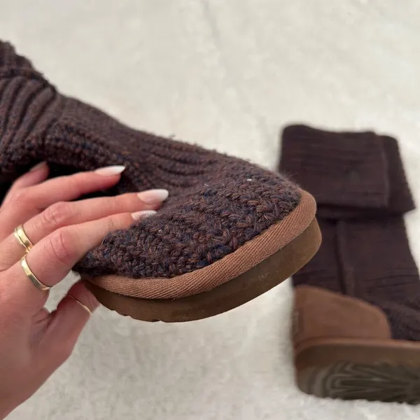 UGG Australiawomen's (Size 7M) Classic Cardy Boot - Red/Brown - Image 8