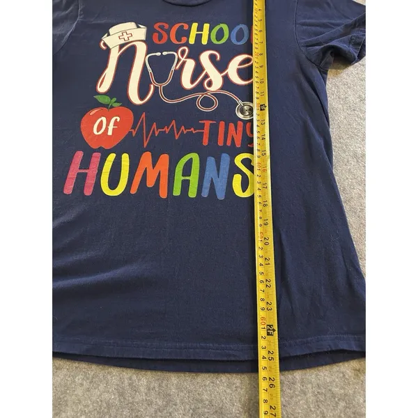 Primary Colorful Navy Elementary School Nurse Graphic Tee S, Back To School - Image 10