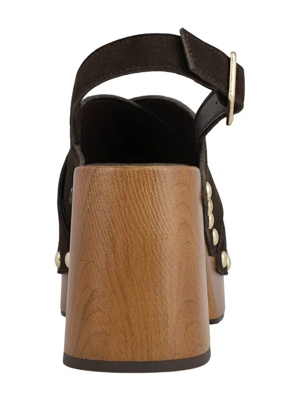 NWT Mia Womens Eudora Platform Heels Studded GS1754706 Chocolate Brown 8M - Image 3