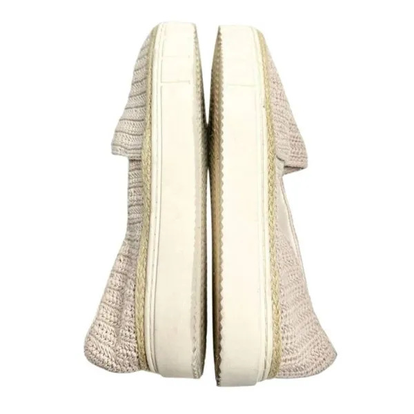Vince Camuto Relinsta Beige Crochet Knit‎ Platform Slip On Loafers Size 9.5M - Image 7