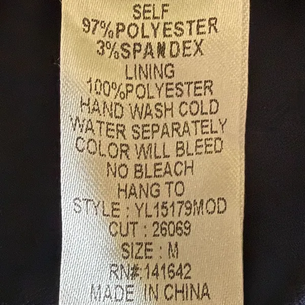 Ya Los Angeles Fit and Flare Navy Blue Dress Size M - Image 13