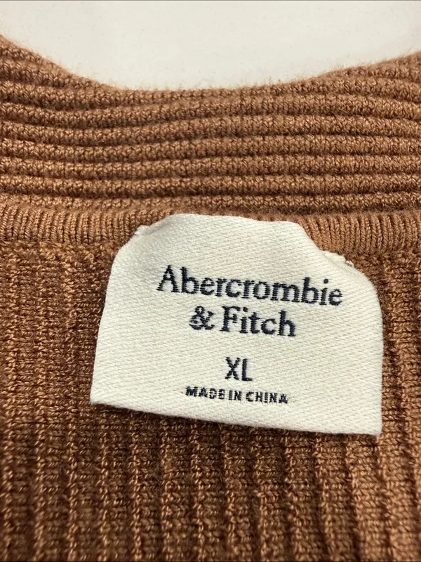 ABERCROMBIE & FITCH Ribbed Knit Crossover Strap Tank Top XL - Image 6