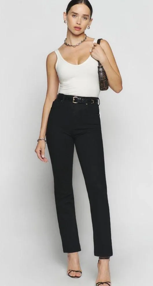 Reformation Ultra High Rise Straight Jeans NWOT - Image 3