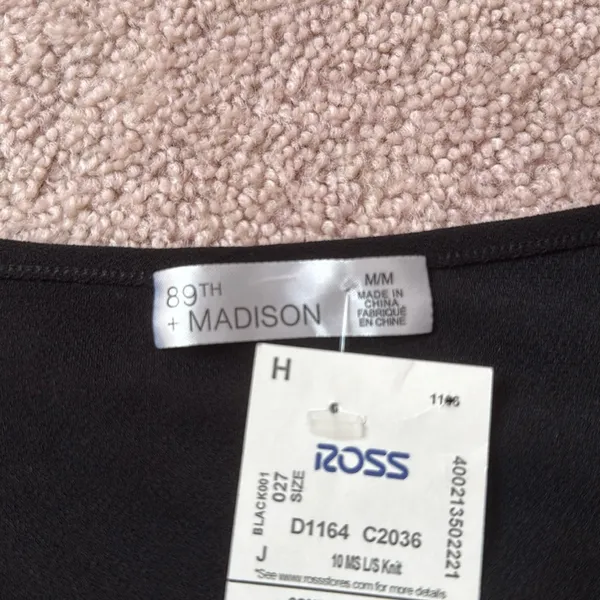 89 & Madison Top Black Size M - Image 2