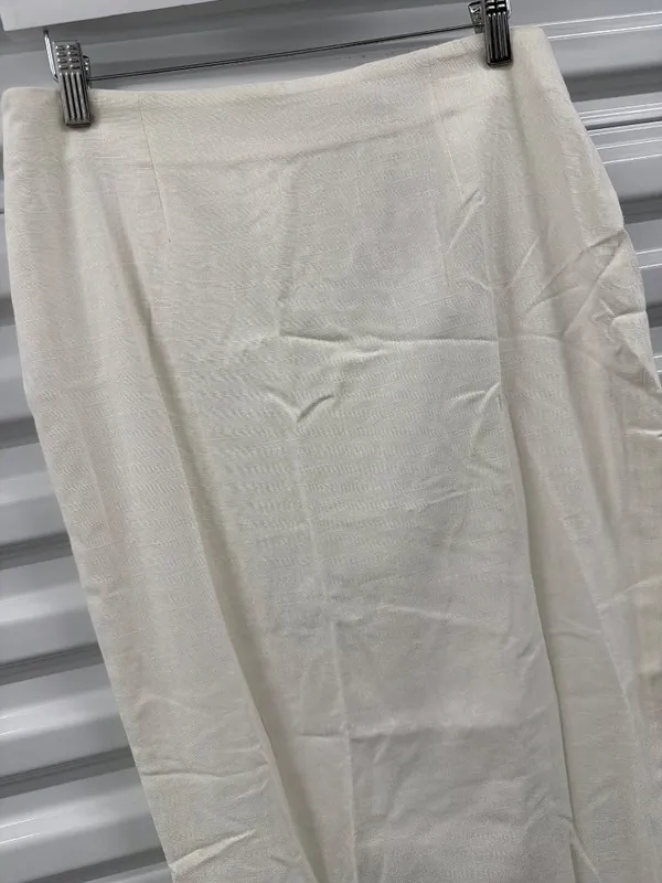 Sau Lee Capri Linen Midi Skirt Ivory Womens Size 8 - Image 7