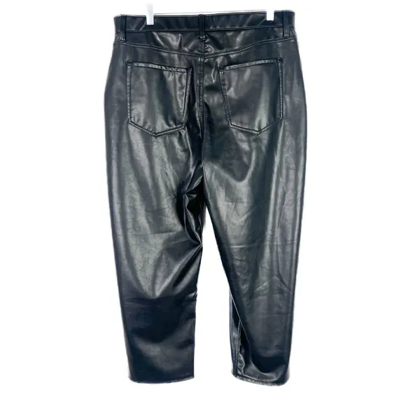 NWT Curve Love Ankle Straight Vegan Leather Pant 33 16S - Image 7
