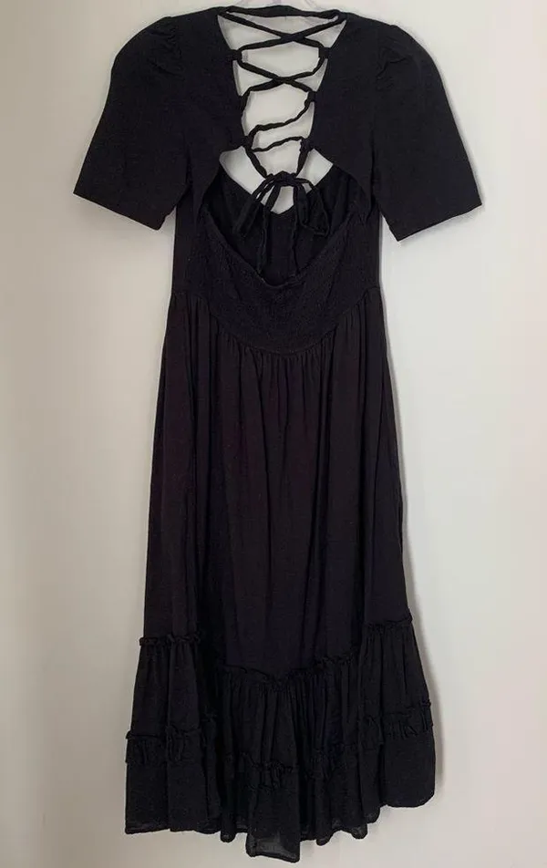 Free People Frances Tie Back Midi Dress - Image 4
