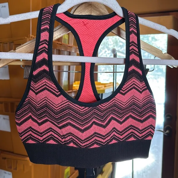 Lululemon Ebb & Flow Racerback Bra Reversible Heathered Electric Coral Size 4 - Image 7