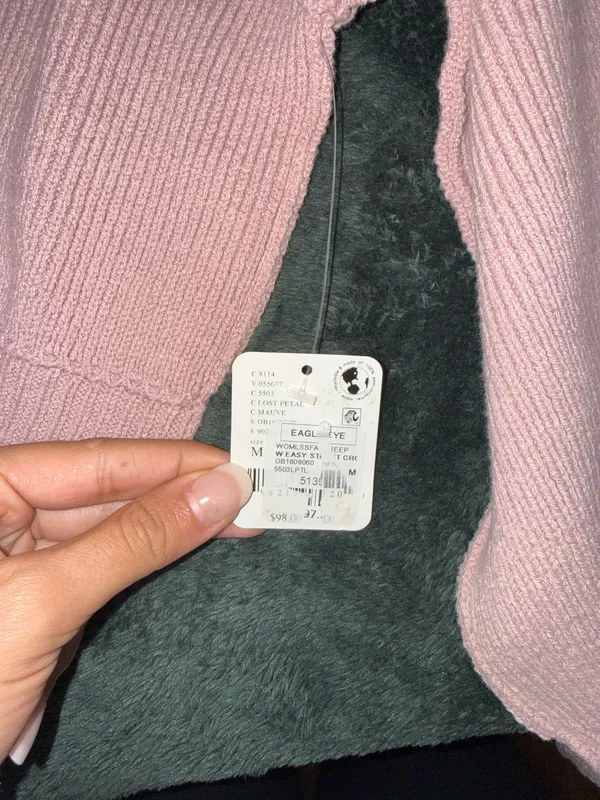 Free people easy street crop pullover in lost petal M - Image 5