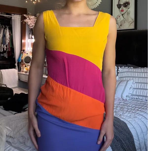 Vintage 70’s Mini Dress Multiple - Image 2