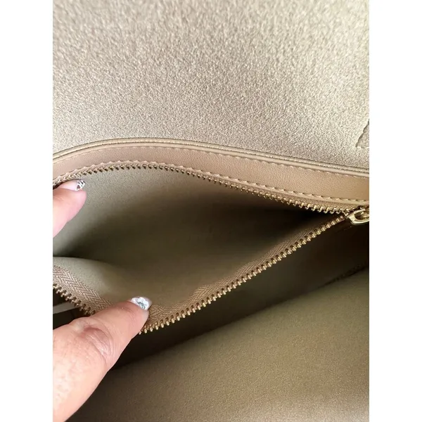 Samara Anthropologie Buttery Soft Vegan Leather Suede Interior Everyday Tote Bag - Image 5