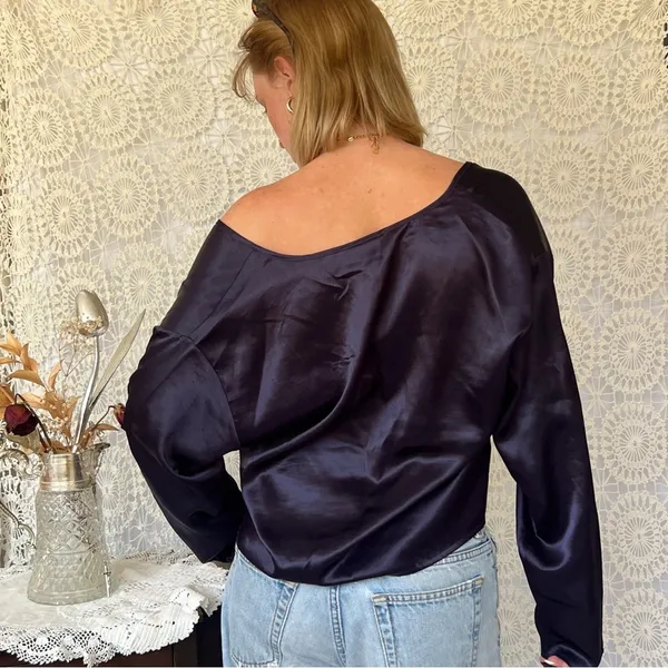 vintage victorias secret gold label satin top - Image 4