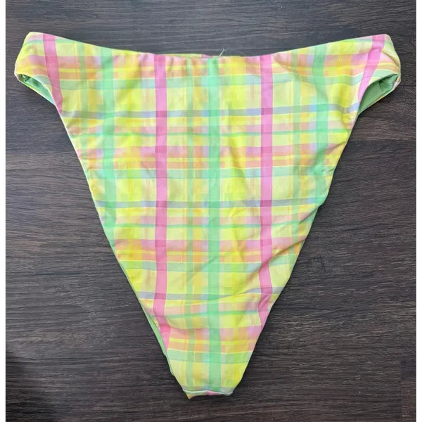 Dippin Daisy's Women's Pretty Plaid Underwire Tie‎ Strap Bikini Set Size Small - Image 9