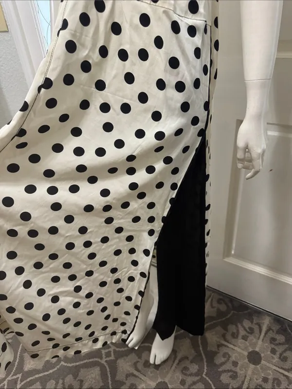 zara cotton polka dot dress limited edition side pocket size medium - Image 9
