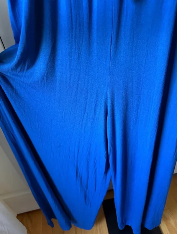 NEW Free people beach Sleeveless Deep V Wide-Leg Jumpsuit in Royal Blue $120 - Image 7