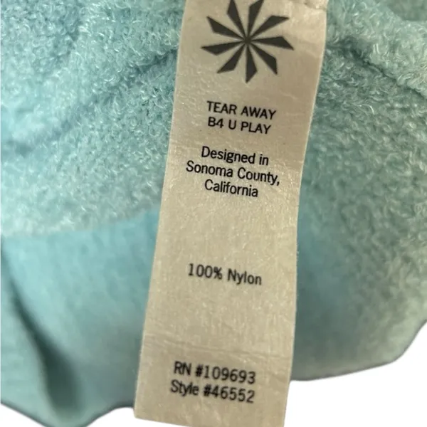 Athleta Women’s Baby Blue Teddy Cozy Baby Blue Quarter Zip Long Sleeve Top Small - Image 5
