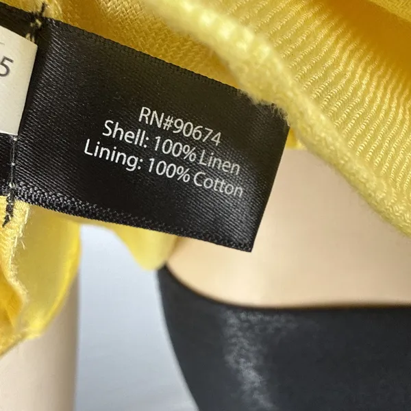 Boston Proper Polished Linen V-Neck‎ Tank Top Shirt Size XL Lemon Drop Yellow - Image 7