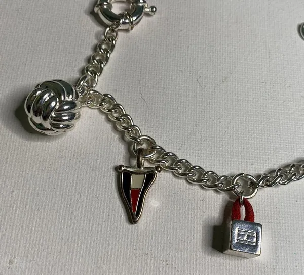 Tommy Hilfiger silver bracelet with charms - Image 3