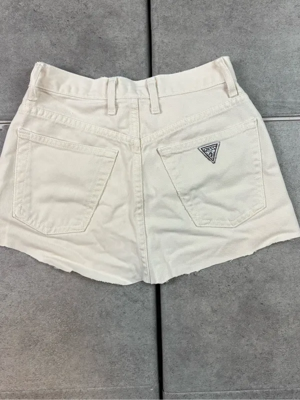 Vintage 90s white guess mini skirt - Image 2