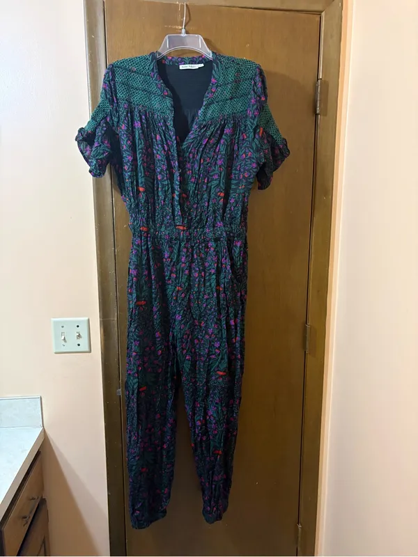 Roller Rabbit Rhone Niana Jumpsuit in Black Floral - Image 3