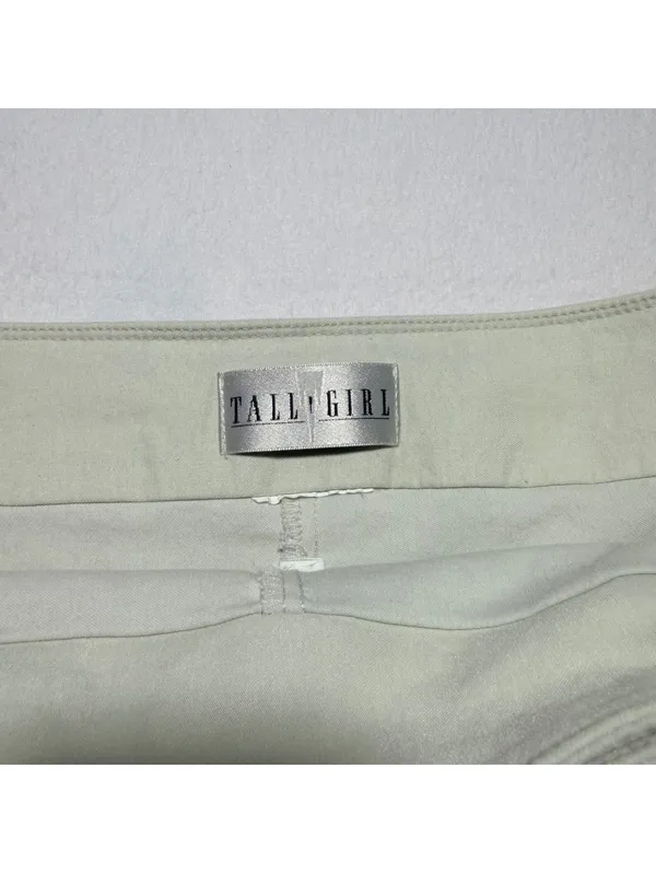 Tall Girl Women’s Size 16 Sage Gray Stretch Cotton Blend Side Slit Skirt - Image 4