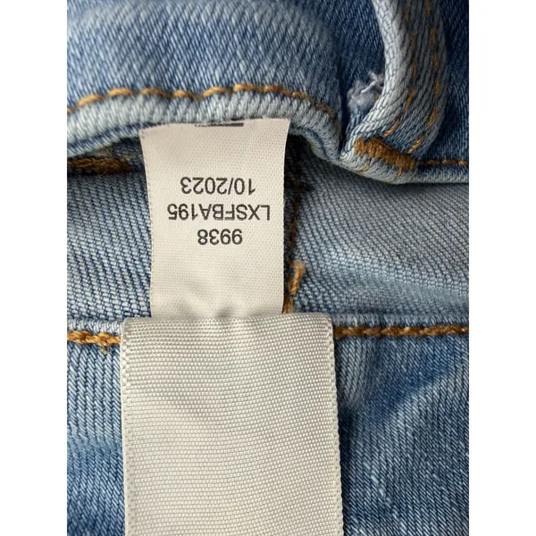 Aeropostale Low Rise Flare Jeans Light Wash Blue Patch Pockets LXSFBA195 25x30.5 - Image 8