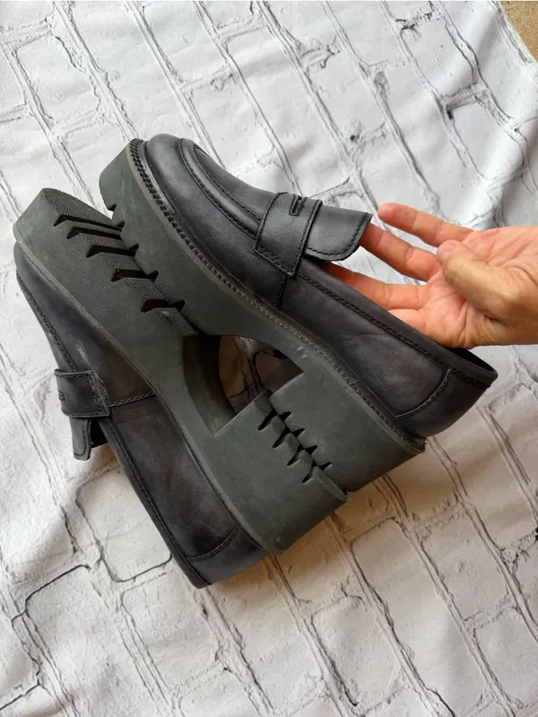 The Free People Decker Platform Penny Loafers 38.5 Grunge PreppyWhimsigoth - Image 10