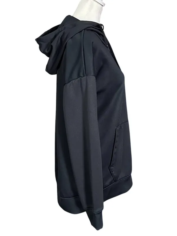 Mondetta Zip Up Performance High Neck Hoodie Sweatshirt Black Medium - Image 3