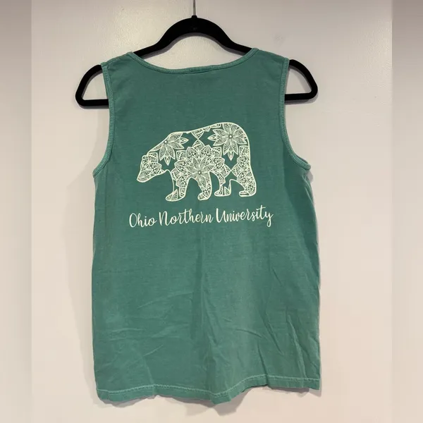Teal Ohio Northern University‎ comfort colors tank top - Image 3