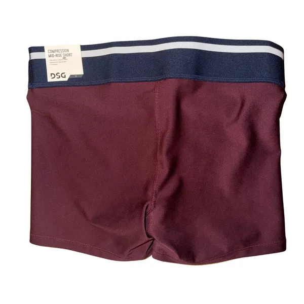 DSG Womens 3" Core Compression Shorts Burgundy Navy Blue DAW15604N Size S NEW - Image 3