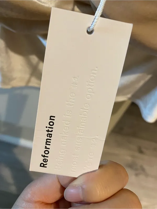 NWT Reformation Champagne velvet Off-Shoulder Top - Image 5