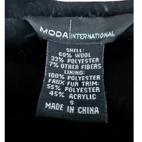 Moda International Hooded Wool Blendd Cape Coat Poncho - Image 7