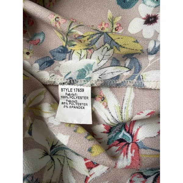 Luna Floral Wrap Dress Mauve Blue V-Neck Short Sleeve Small 17659 Soft‎ Romance - Image 7
