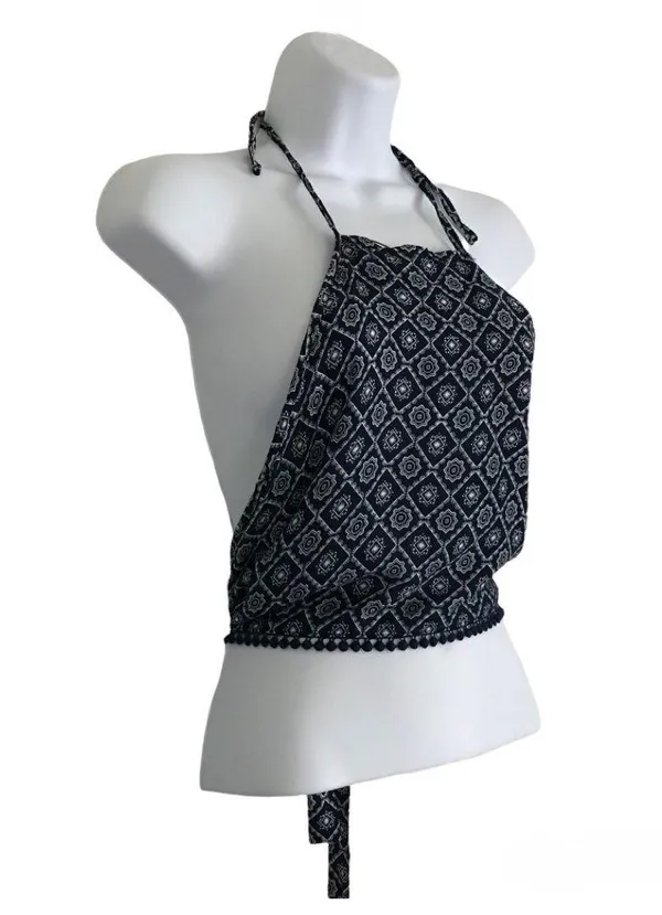 Charlotte Russe Bora Bora Day Terno Tie Backless Halter Top Size S NWT - Image 4