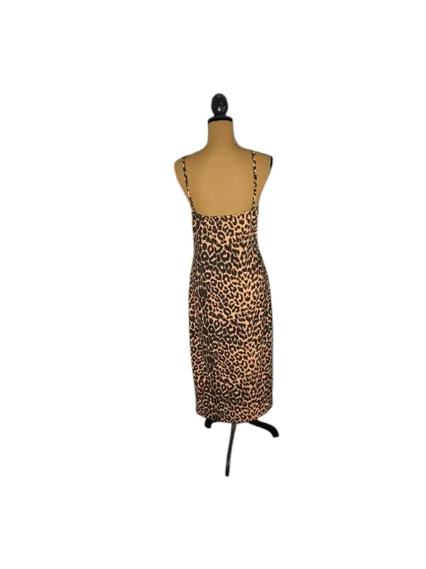PrettyLittleThing Leopard Print Bodycon Midi Dress Women’s 12 Y2K Animal Print - Image 3