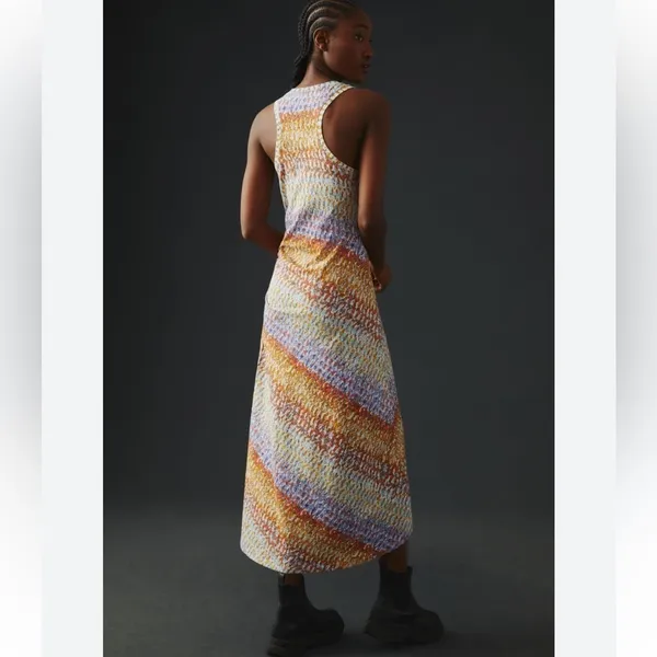 ANTHROPOLOGIE Daily Practice Purple Motiff Treasure Dress size small - Image 5