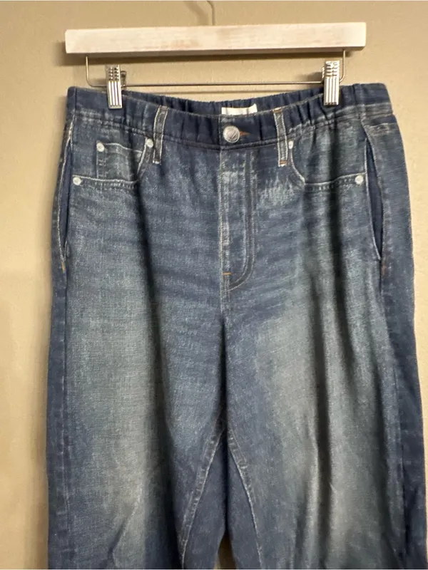 RAG & BONE Miramar Knit High Rise Wide Leg Jeans - Image 3