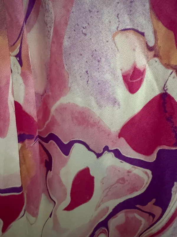 Abstract Print Cut Out Dress Purple Size XS - Image 8