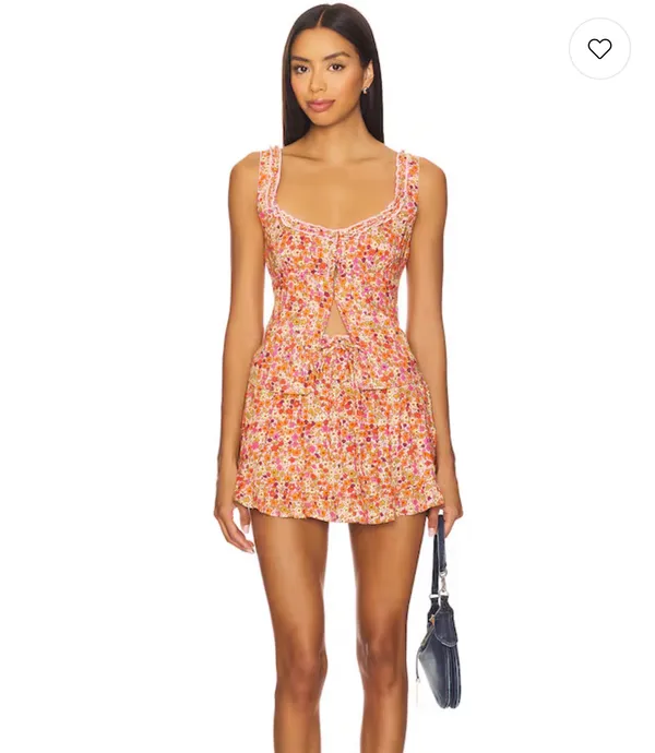 Free People Floral Set Two-Piece Skirt Top - Image 2