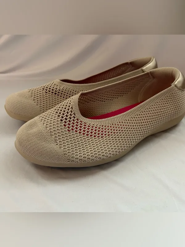 Ryka Women's Knit Ballet Flat in Light Beige 9.5w - Image 3
