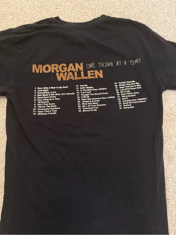 Morgan Wallen “One Day at a Time” concert tee Size SMALL - Image 2