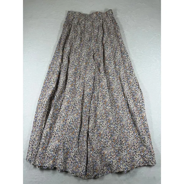 Petal‎ + Pup Blue Brown Animal Print Rayon Midi Skirt Womens Size US 6 Small - Image 10