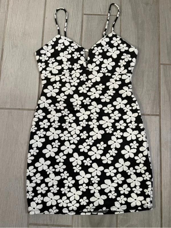 Target Black Floral Spaghetti-Strap Mini Dress - Image 2